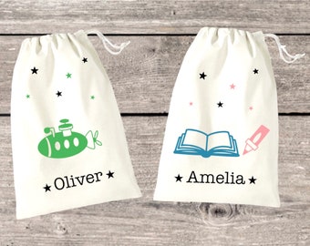Beautiful Child Toddler Personalised Storage Organisation Bag - perfect for toys & pyjama organisation