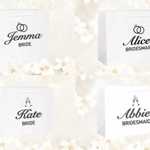 Personalisierte Braut oder Geburtstagsgeschenk Tasche mit Namen und Nachricht