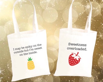 Strawberry Pineapple Tote Bag