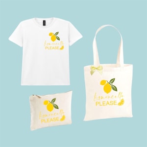 Maglietta, borsa tote e custodia per accessori "Limoncello please"