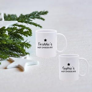 Personalised Star Hot Chocolate Cocoa Coffee Tea Latte Mug - A Perfect Gift