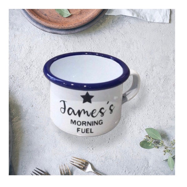 Personalised White Espresso Cup - add your chosen name and message