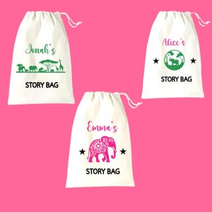 Elmer the Elephant Book and Organic Cotton Story Bag Sack Set - choose from 3 designs!