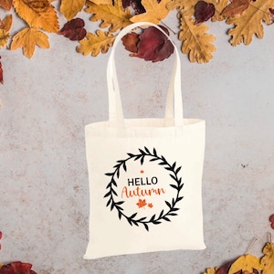 Autumn Cotton Tote Bag - Hello Autumn