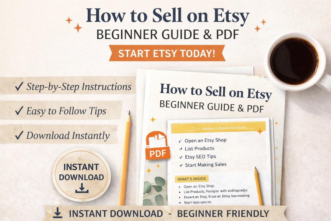 Etsy Beginner Guide PDF, Start Your Shop, Seller Tips (instant Download ...
