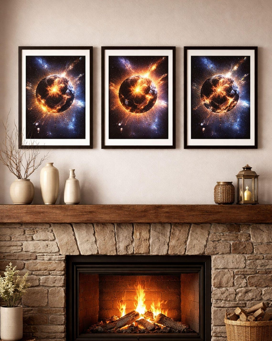 Space Exploding Art Exploding Earth Wall Art Print, Space Digital Download 8x10 - Etsy