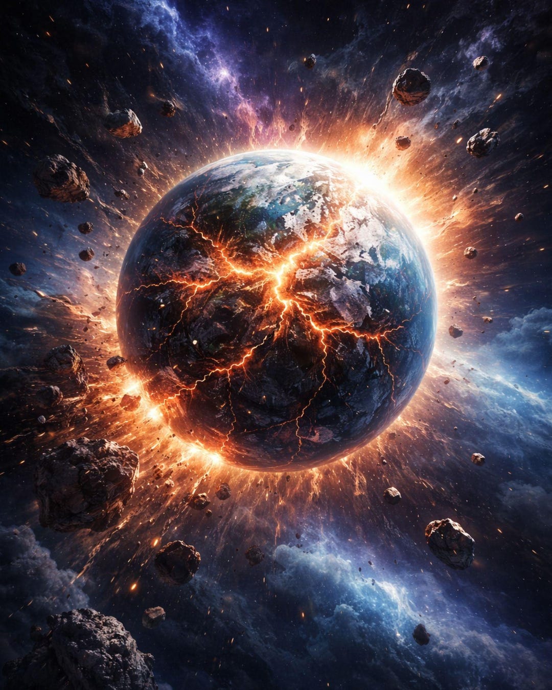 Earth Exploding Back Ground Exploding Earth Wall Art Print, Space Digital Download 8x10 - Etsy