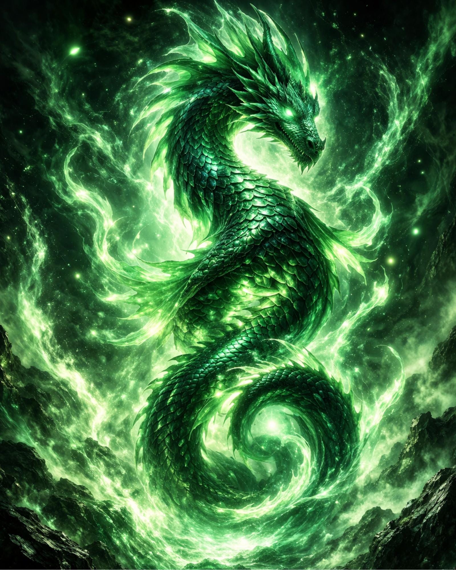 Fiery Dragon Art Print, Dark Fantasy Wall Decor (8x10 Digital Download ...