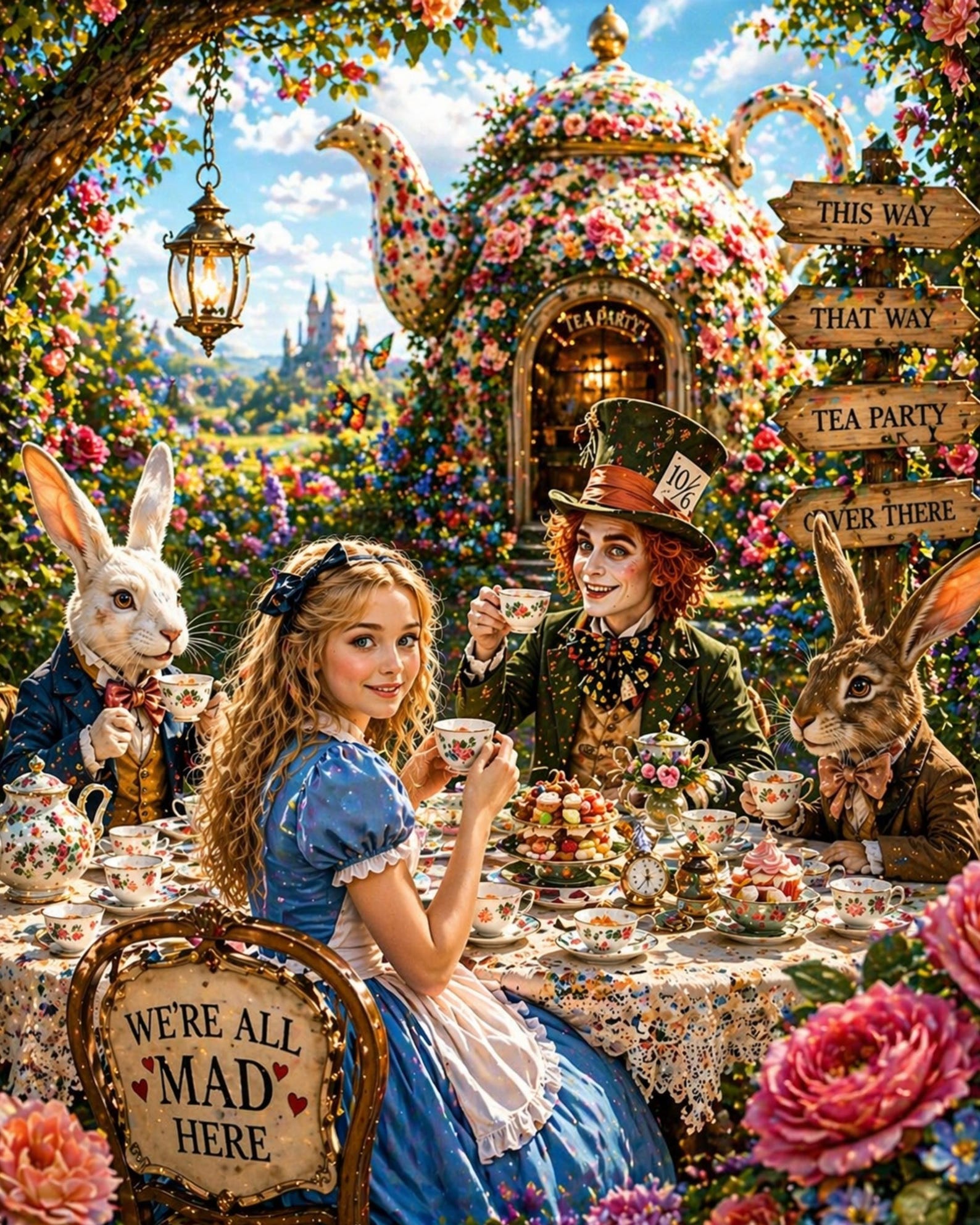 Wonderland Deviantart Wonderland Fantasy Wall Art Set of 3 8x10 Printable - Etsy