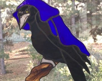 Stained Glass Raven Etsy - stained glass raven suncatcher
