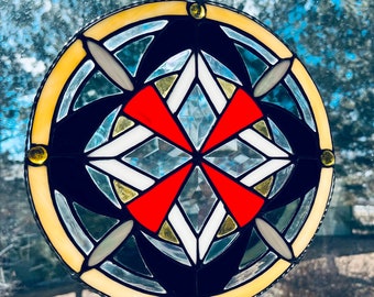 Stained Glass Kaleidoscope Panel
