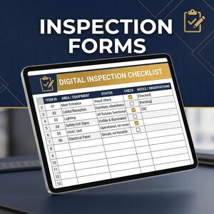 OSHA-Inspektionslog für elektrische Kabel: Sicherheitscheck für Elektrowerkzeug und Verlängerungskabel | Bearbeitbare Excel-Vorlage (Digitaler Download)