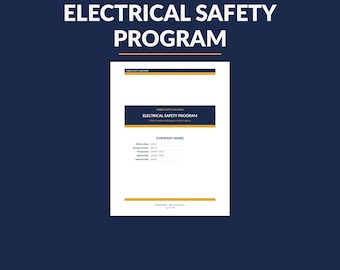 Electrical Safety Program: OSHA NFPA 70E Plan | Editable Construction Template