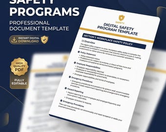 Programa de seguridad de OSHA para el H2S: Plan escrito para el control de la exposición al sulfuro de hidrógeno / Plantilla editable en Word para el lugar de trabajo (descarga digital)