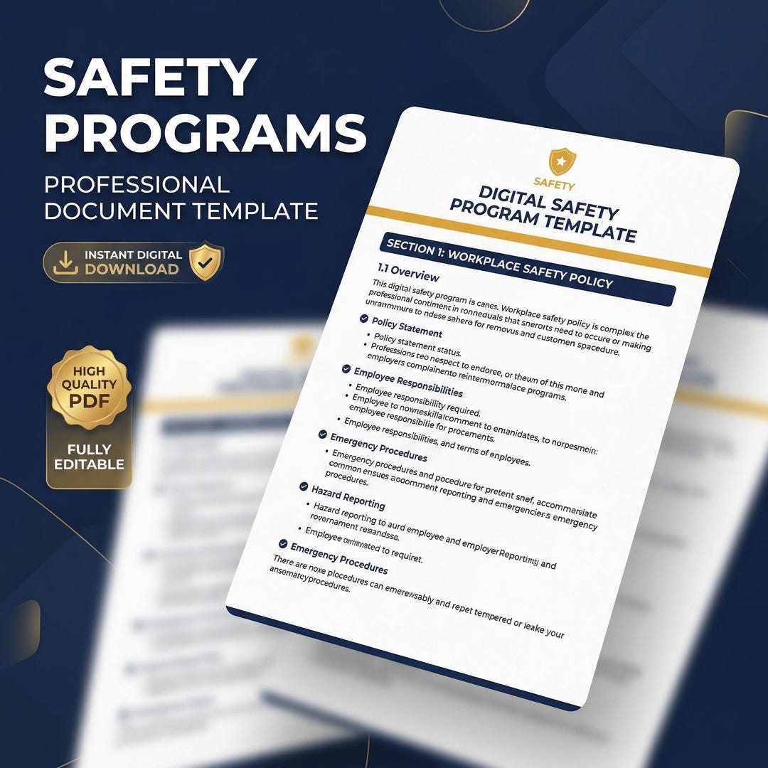 OSHA Process Safety Management Program: PSM Written Plan | Editable ...