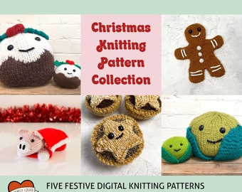 Christmas Collection - 5 Digital PDF Knitting Patterns