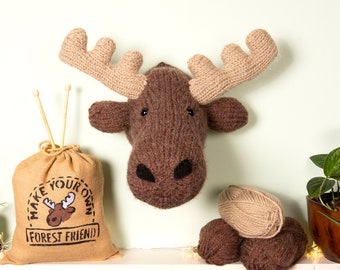 Giant Moose Head Knitting Kit