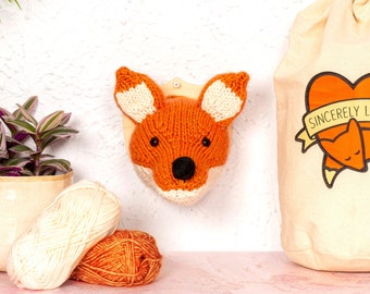Mini Fox Head Knitting Kit