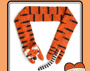 Tiger Scarf - Digital PDF Knitting Pattern