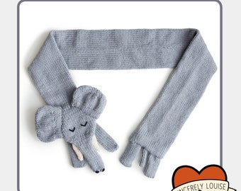 Elephant Scarf - Digital PDF Knitting Pattern