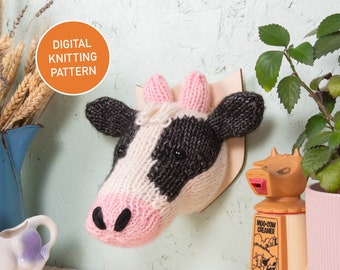 Dairy Cow, Digital PDF Knitting Pattern