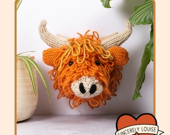 Highland Cow Head - Digital PDF Knitting Pattern