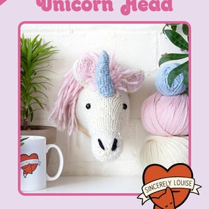 Unicorn Head - Digital PDF Knitting Pattern
