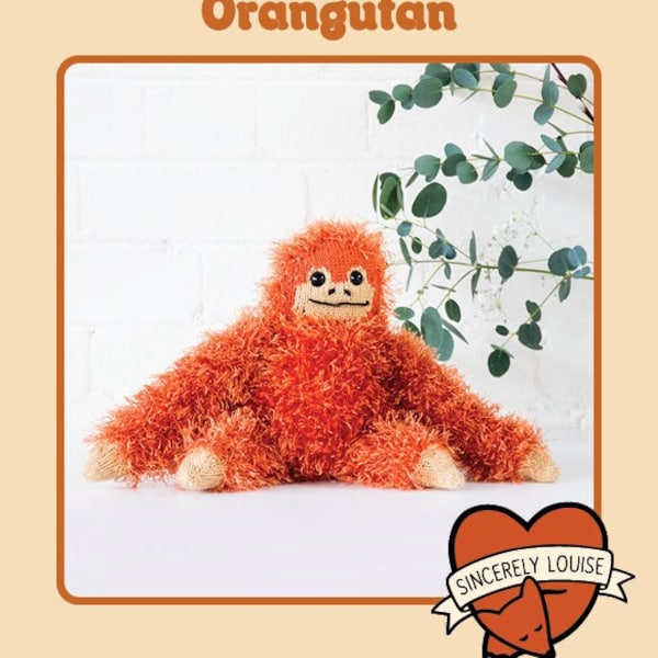 Jennifer Dawn the Orangutan  - Digital PDF Knitting Pattern