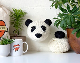 Mini Panda Head Knitting Kit