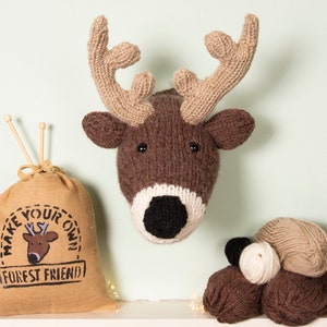 Giant Deer Head Knitting Kit