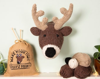 Giant Deer Head Knitting Kit