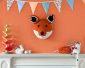 GIANT *Fox Head Knitting Pattern* - Make Your Own Forest Friend - Taxidermy Trophy Head Pattern by Sincerely Louise