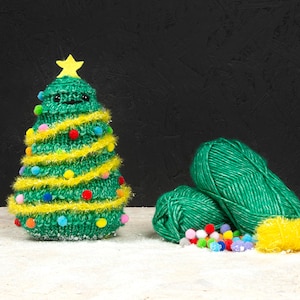 Christmas Tree Knitting Kit Set of Three グリーン