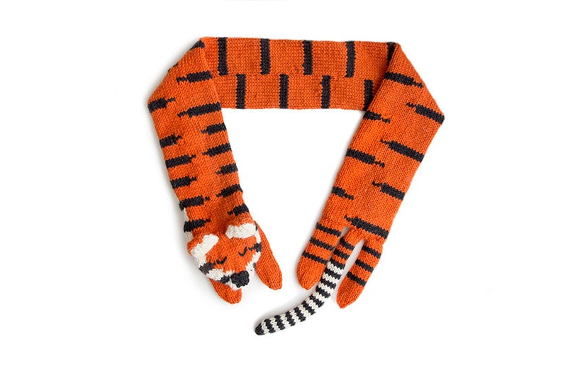 Tiger Scarf Digital PDF Knitting Pattern image 3