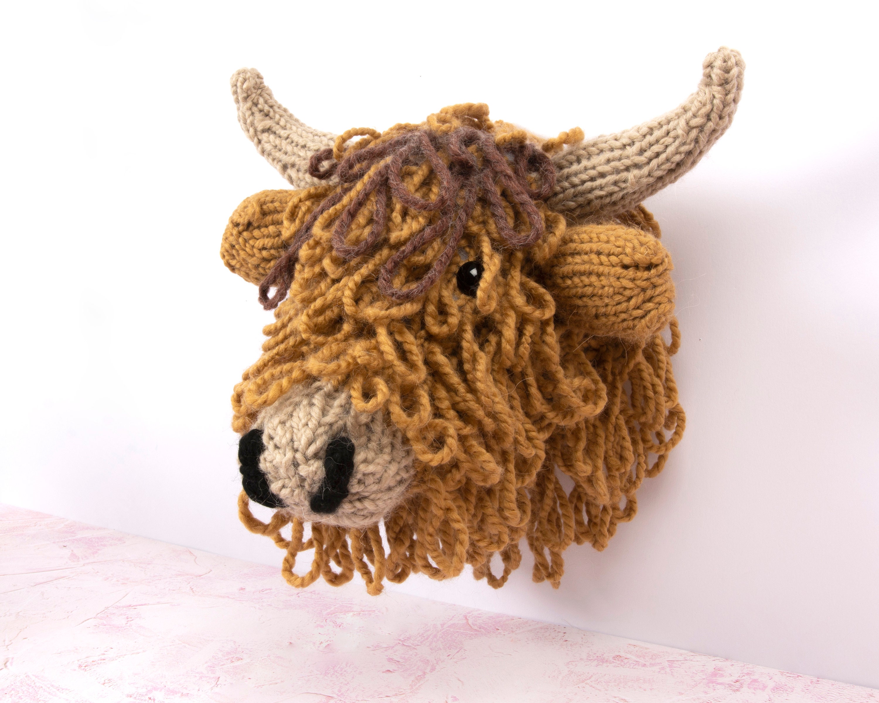 Giant Highland Cow Head Knitting Kit Etsy
