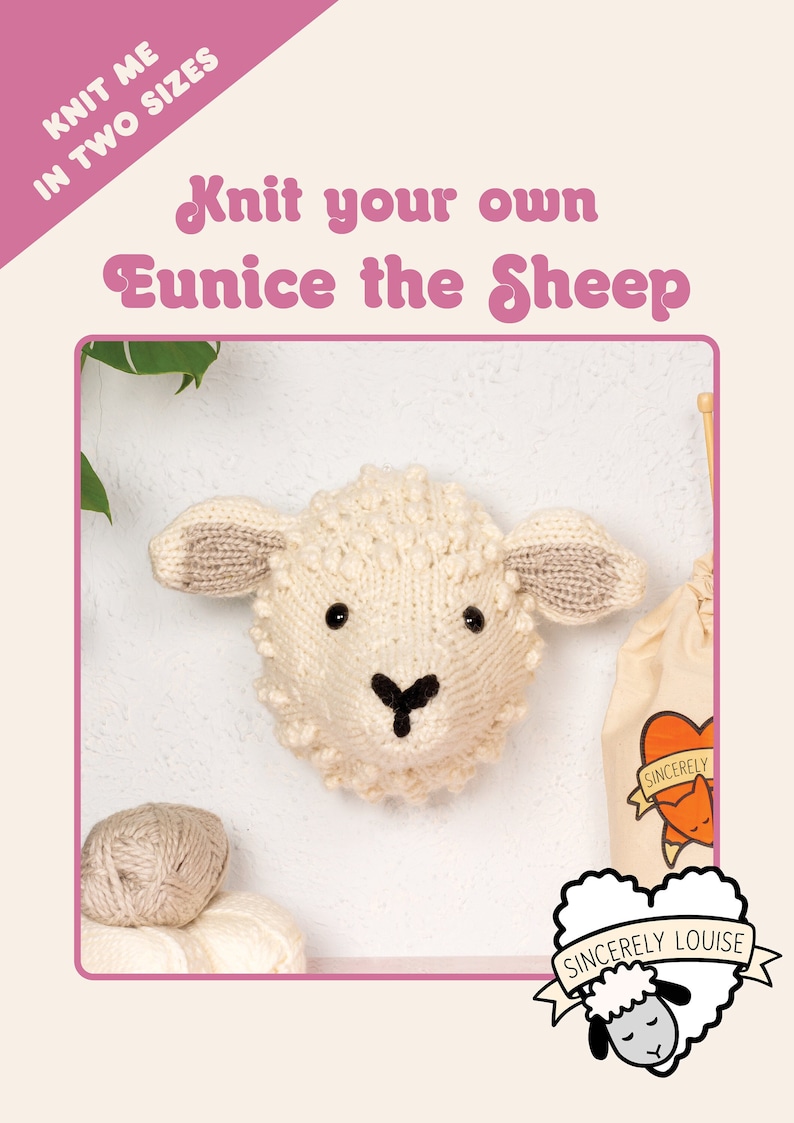Sheep Head Digital PDF Knitting Pattern image 1