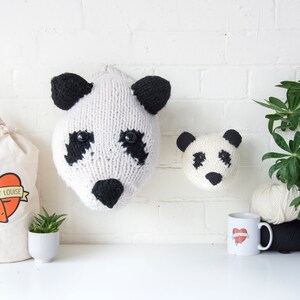 Mini Panda Head Knitting Kit image 2