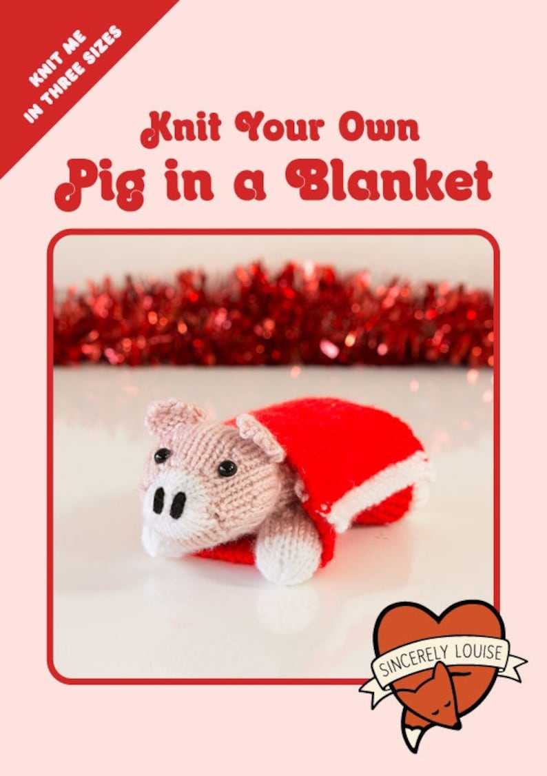 Pig in a Blanket Digital PDF Knitting Pattern image 1