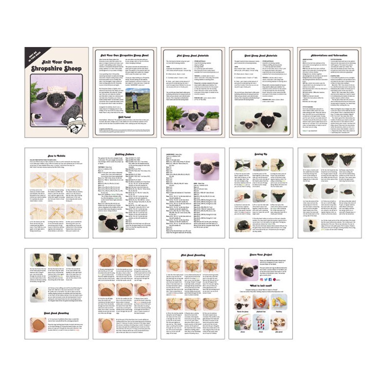 Shropshire Sheep Digital PDF Knitting Pattern image 2