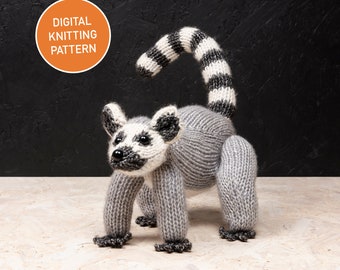 Alicia the Lemur - Digital PDF Knitting Pattern