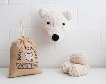 Giant Polar Bear Knitting Kit