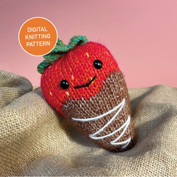 Chocolate Covered Strawberry - Digital PDF Knitting Pattern