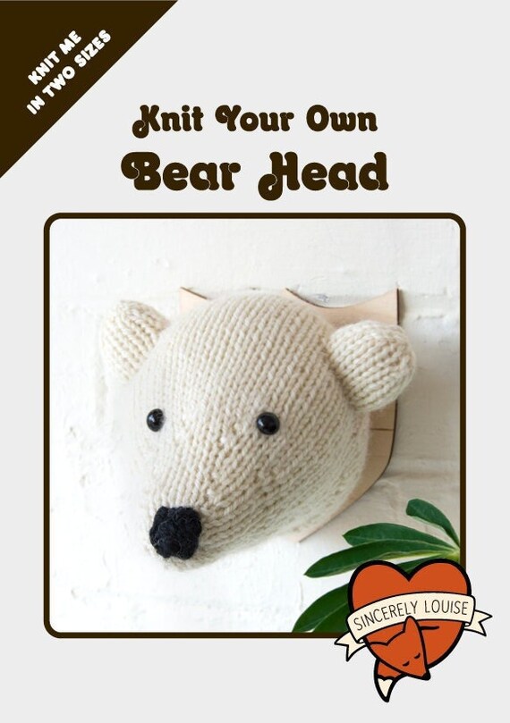 Bear Head Digital PDF Knitting Pattern - Etsy