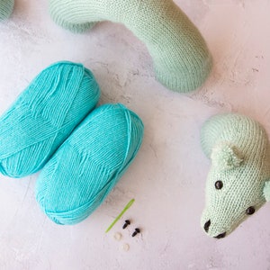 Desk Loch Ness Knitting Kit Aqua Blue