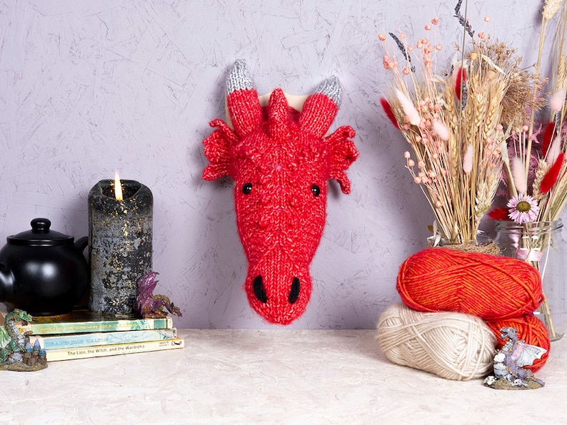 Dragon Head Digital PDF knitting pattern image 10