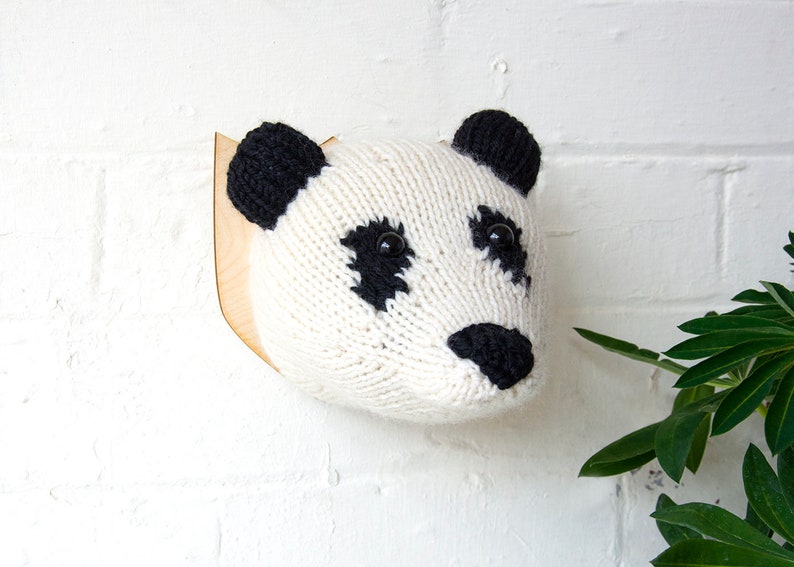 Mini Panda Head Knitting Kit image 4