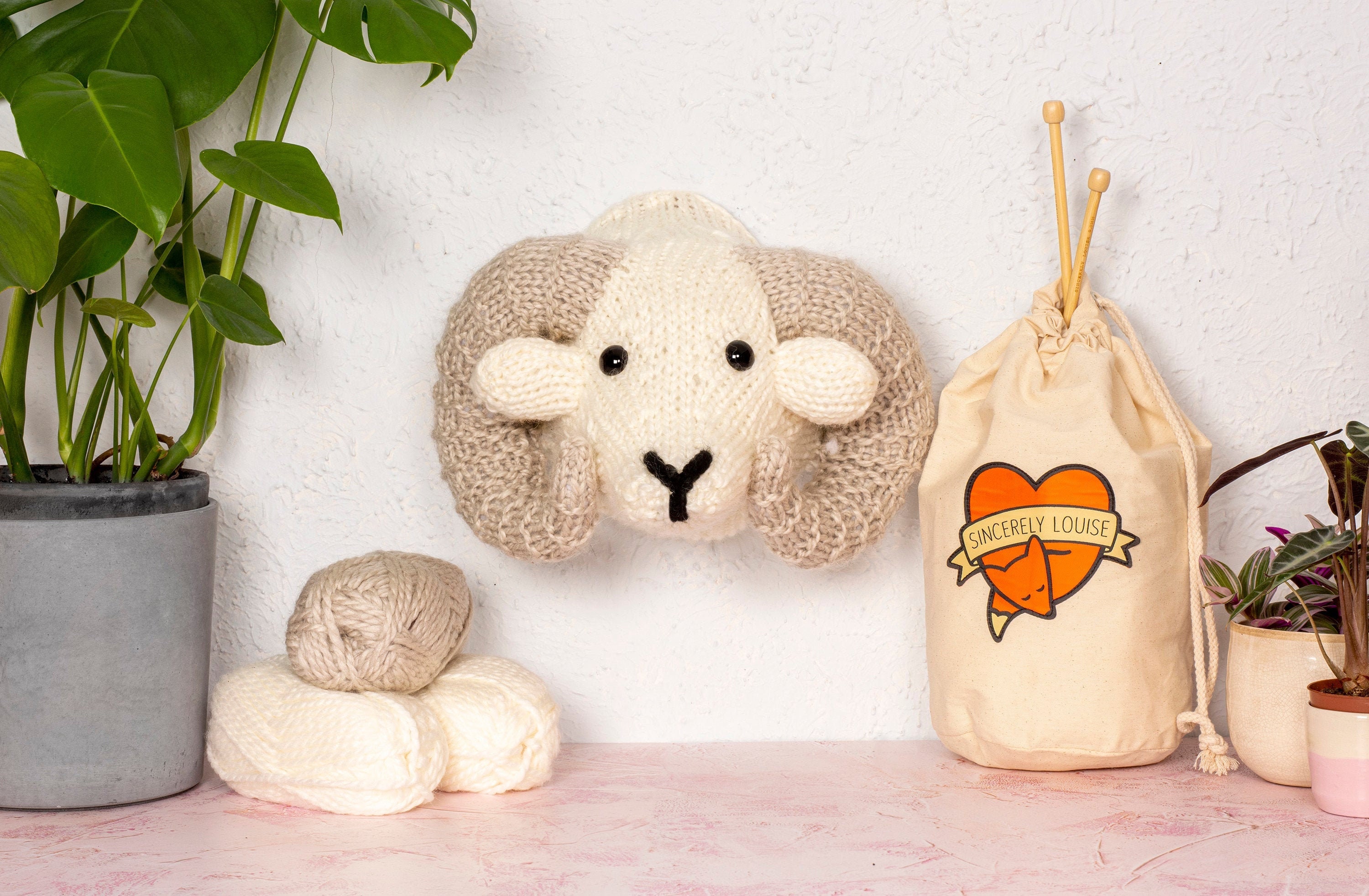Giant Ram Head Knitting Kit - Etsy UK
