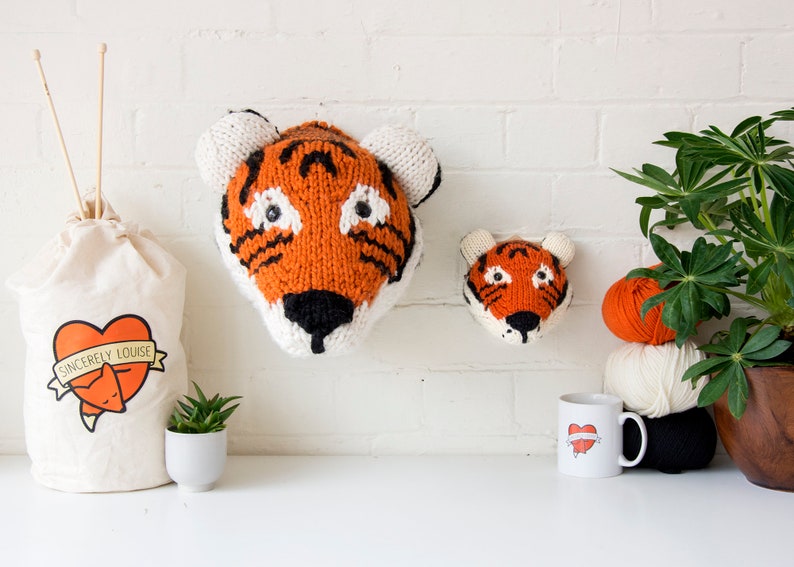 Mini Tiger Head Knitting Kit image 8