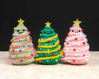 Christmas Tree Knitting Kit - Set of Three