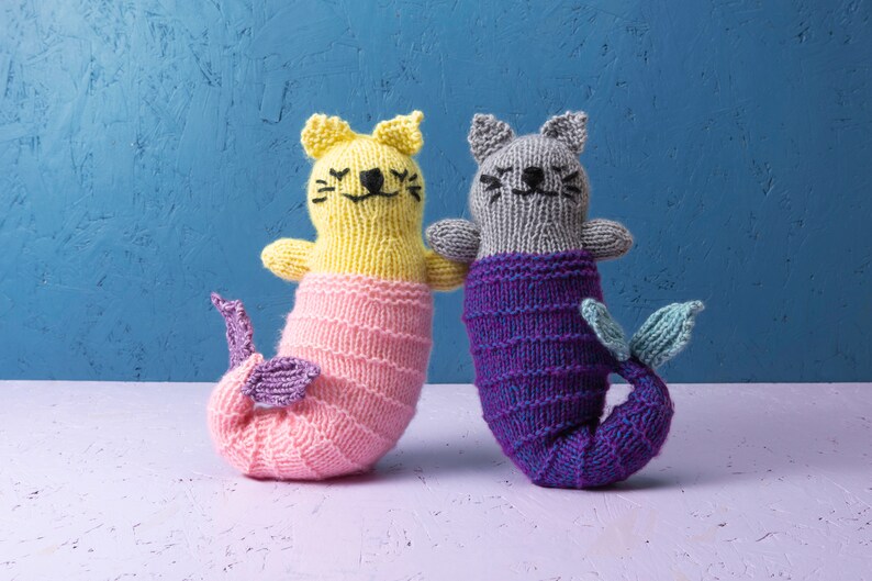 Purmaid and Mermaid Cat Digital PDF Knitting Pattern image 6